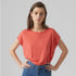 T-shirt da donna color corallo Vero Moda, Abbigliamento Donna, SKU c812000154, Immagine 0